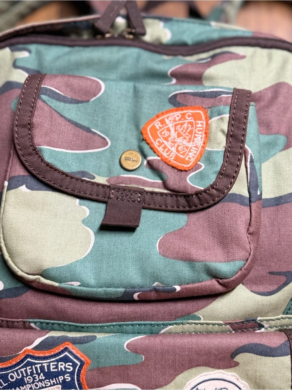 Polo Ralph Lauren Patch Camo Canvas Backpack - the Fish & Game Club edition